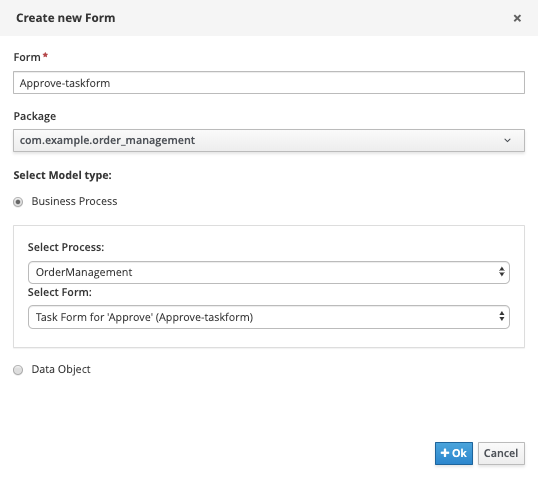 Create Approve Task Form